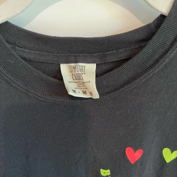 Black T-Shirt with Colorful Print - Picture 2 of 3